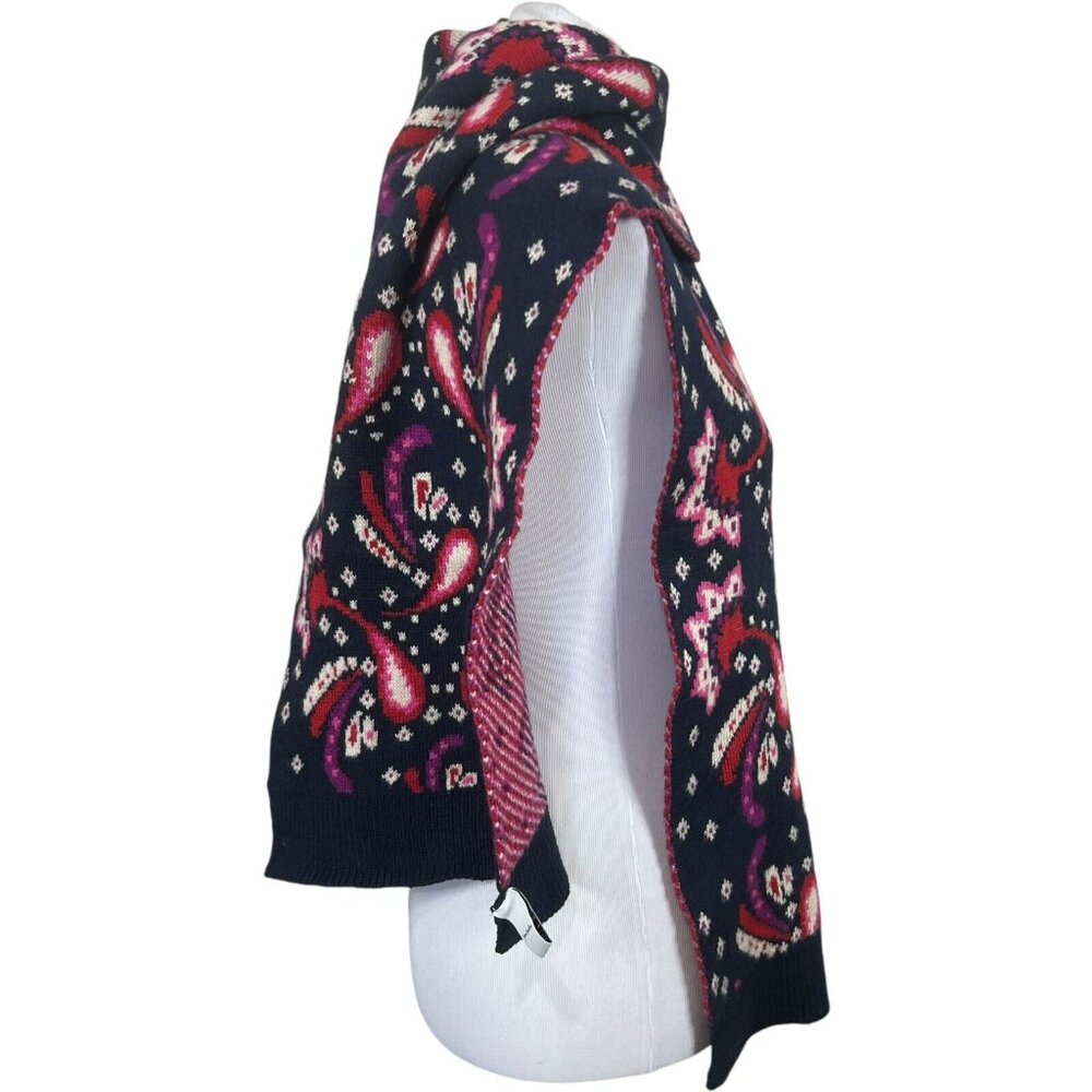 Vera Bradley Cozy Knit Scarf in‎ Navy + Multi, Painted Paisley Pattern - Picture 2 of 5